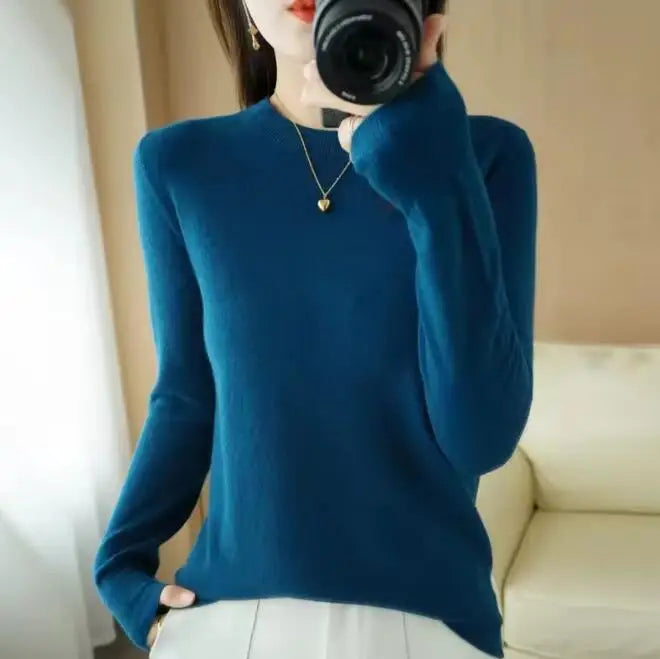 OZER22 ST71 Women O-neck Autumn Winter Warm Casual T-shirt Spring T Shirt Tops